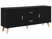 Sideboard Black 160x40x70 cm MDF