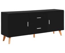 Sideboard Black 160x40x70 cm MDF