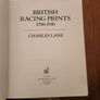 British Racing Prints 1700-1940 By Charles Lane. First Edition Large Volume Hardback With Dustjacket In Good Condition.  See Photos For Same. Image 5