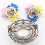 Crown English Brooch And Suds, Silver Fine Bone China Set, In Original Box Image 4