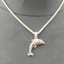 Heavy Sterling Silver Dolphin pendant set Image 2