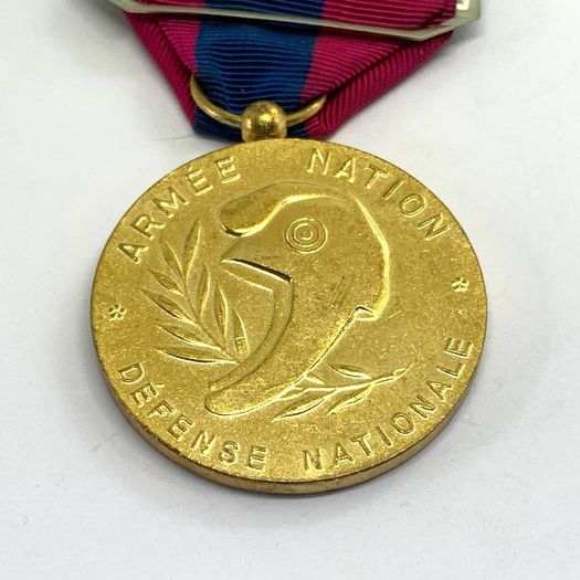 Vintage Bronze Artillery French National Defence Medal