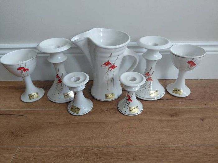 Louis Mulcahy Hand Painted Ceramic Set