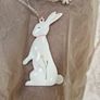 Maileg metal hand painted set of 5 rabbits in gift box . Image 5