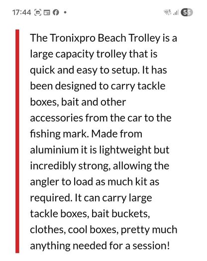 fishing trolly