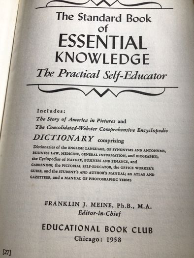 The Standard  Book of Essential Knowledge large hardcover book