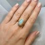 Opal Lab-Grown Diamond Halo Ring Image 3