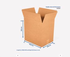 Single Wall Cardboard Boxes - 432 mm x 318 mm x 268 mm