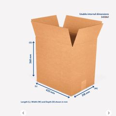 Single Wall Cardboard Boxes - 432 mm x 318 mm x 268 mm
