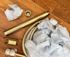 Brand New Tavistock Savour Brushed Brass Shower Handset Kit