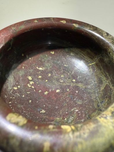 Antique Miniature Turned Cornish Serpentine (Stone Salt or Pin Dish)