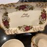 Old  H Aynsley and Co Happy Anniversary trio  tray jug and sugar bowl Image 4