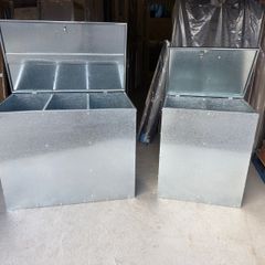 Galvanised feed bin