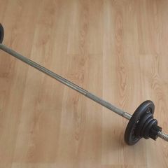 Weights barbell + weights + quick lock collars