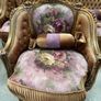 Beautiful old salon set in great condition with nice unusual colours 5 piece Image 6