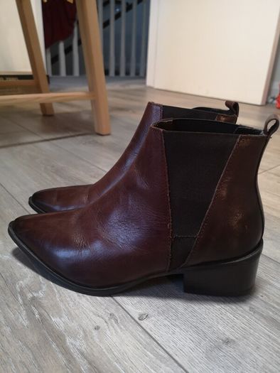 Leather Ankle Boots Size Uk 6