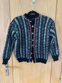 Vintage Scandinavian Handmade Womens Wool Cardigan XS/ S
