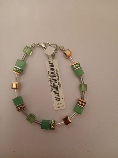 Coeur de Lion GeoCUBE Iconic Monochrome Green Bracelet 4016/30-0500 Boxed New CAN POST