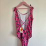 14years, With Tags Losan Pink "Paradise Palms" One-Piece Swimsuit Image 8