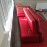 Red Italian leather sofa Image 3