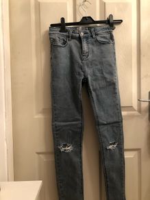 New Look Womens Ripped Skinny Jeans