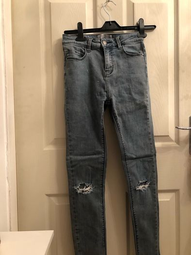 New Look Womens Ripped Skinny Jeans
