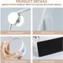 Vanity Mirror, Hollywood Makeup Mirror with 12 Light Bulbs, 3 Color Modes and Adjustable Brightness, Touch Control, Detachable 10X Zoom Mirror (White) Image 6