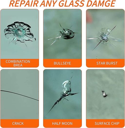 Windscreen Repair Kit, Car Windscreen Crack Repair Kit for Fix Auto Windscreen Glass Cracks/Scratch/Chips/Nicks/Half-Moon/Star-Shaped/Bulls-Eye (FREE POSTAGE)