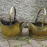 2 antique brass coal buckets Image 5