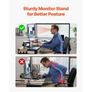 L-Shaped Computer Desk, 1.7m Reversible Corner Gaming Desk with Monitor Stand & Movable CPU Stand, Modern Stylish PC Table Sturdy Work Workstation Image 6