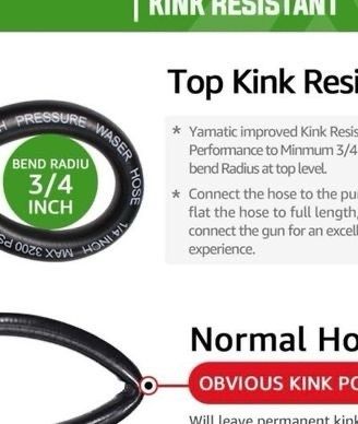FREE SHIPPING 8M Pressure Washer Hose 1/4", 220 Bar/3200 PSI Kink Resistant High Power Washer Hose Replacement with M22 14mm Female Thread
