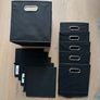 Amazon Basics Collapsible Fabric Storage Cubes with Oval Grommets - 6-Pack, Black Image 2
