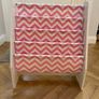 Kids pink & white chevron bookcase Image 2