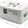 Universal Travel Adapter with Dual USB Charger Ports, Multi-Plug with Surge Protector Worldwide Image 7