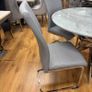 Marble Effect 1 meter Table With 4 Chairs Image 4