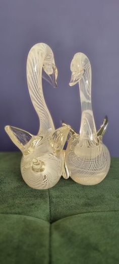 tall signed Franco Moretti venetian swans