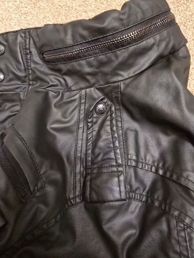Schott NYC Grant M85-237-04 Black Waxed Parka / Field Jacket Mens