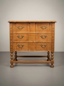 FLASH SALE ! Was 495 Now 395 ! Stunning Brutalist Danish Oak Chest of Drawers