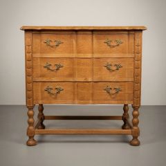 Stunning Brutalist Danish Oak Chest of Drawers
