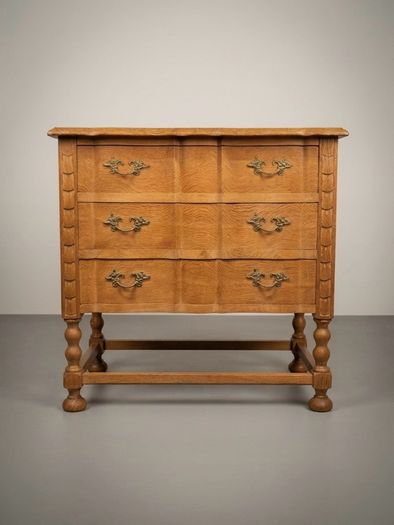 FLASH SALE ! Was 495 Now 395 ! Stunning Brutalist Danish Oak Chest of Drawers