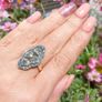 Antique Art Deco Diamond Plaque Ring Image 10