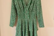 Green floral dress