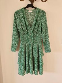 Green floral dress