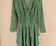 Green floral dress