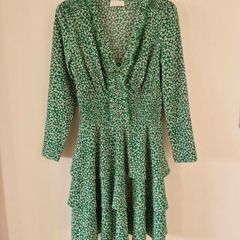 Green floral dress