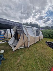 Quechua 6.3 6 Berth Air Tent with Gear ready for electric picnic