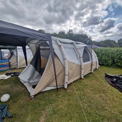 Quechua 6.3 6 Berth Air Tent with Gear ready for electric picnic