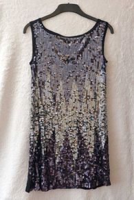 Diesel Black Sequin Dress Size M