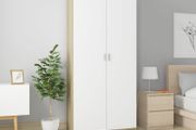 Wardrobe White and Sonoma Oak 90x52x200 cm Chipboard