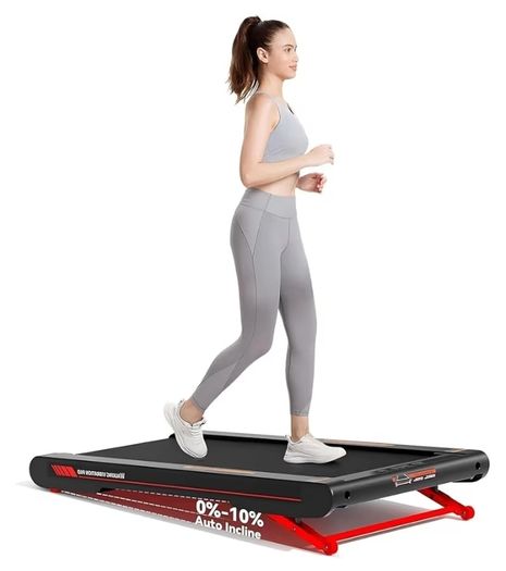 Vibration Walking Pad with  Auto Incline,4 Vibration Modes,Portable Under Desk Walking Treadmill for Home Office Fitness, No Assembly,LED Display & Remote Contro